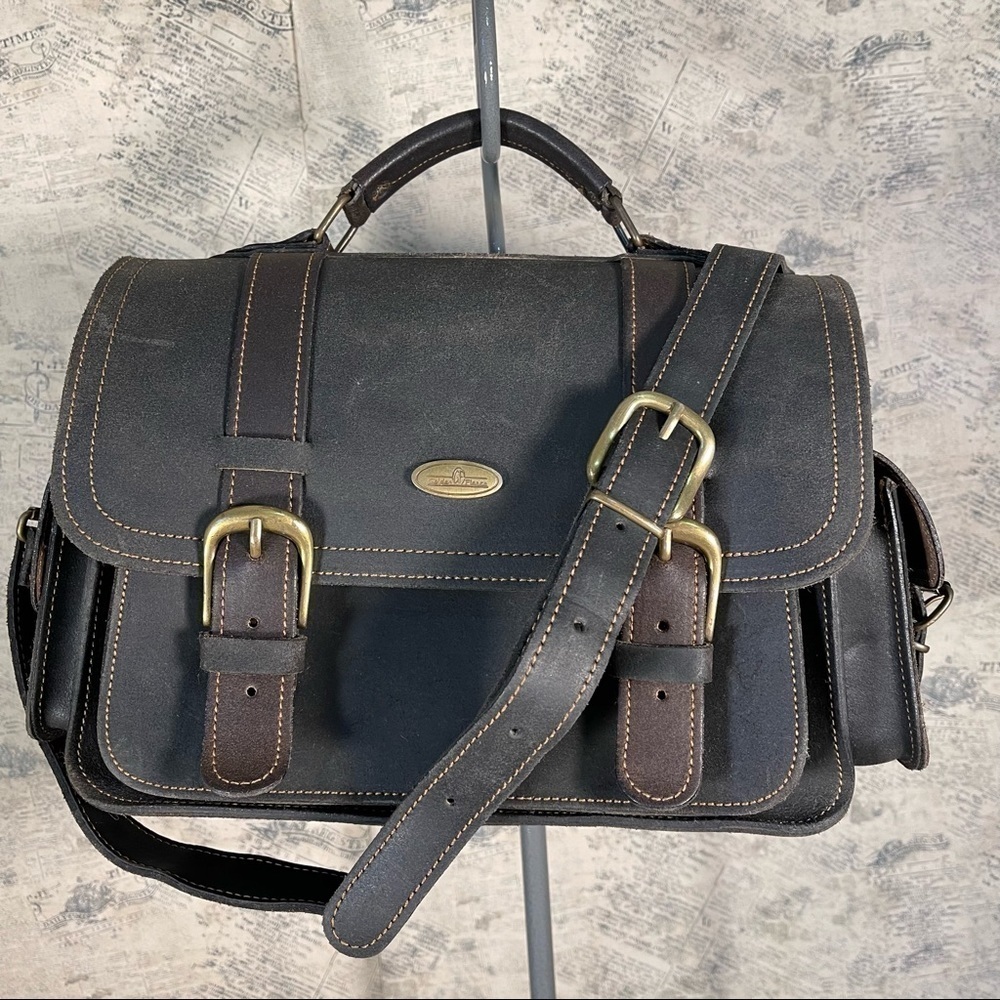 Vintage Golden Fleece Greece Thick Leather Crossbody Bag Handmade Artisan Retro